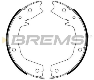 Колодки ручного гальма Mitsubishi Pajero III,IV/ Pajero Classic 00- BREMSI GF0831