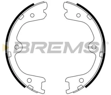 Колодки ручного гальма Nissan Navara/Pathfinder 04- (AKEBONO) BREMSI GF0873