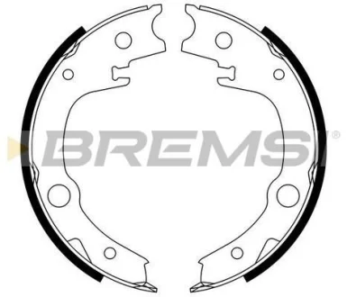 Колодки ручного гальма Corolla 02-07/Avensis 03-08/Echo 99-05 BREMSI GF0966