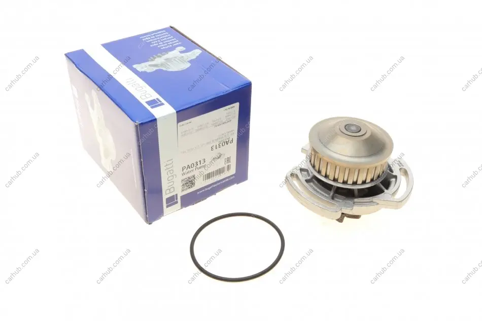 Помпа води Audi 50/80/VW Golf/Jetta/Passat/Polo 0.9-1.3 74-94 (B/B) (8 лоп) BUGATTI PA0313 (фото 1)