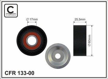 Фото ролик паска приводного Renault 60x17x25 CAFFARO 13300 Ролик паска приводного Renault 60x17x25 CAFFARO 13300