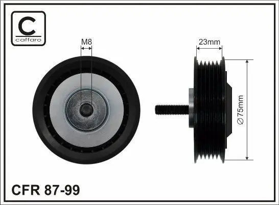 Ролик VW LT 28-46 2.5 TDI CAFFARO 8799 (фото 1)