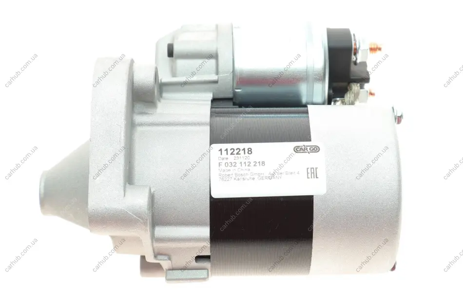 Стартер Renault Clio/Kangoo/Megane/Scenic/Dacia Dokker/Duster 1.4-1.6 97- (1kw) (z=8/9) = 112218 HC- CARGO F 032 112 218 (фото 1)