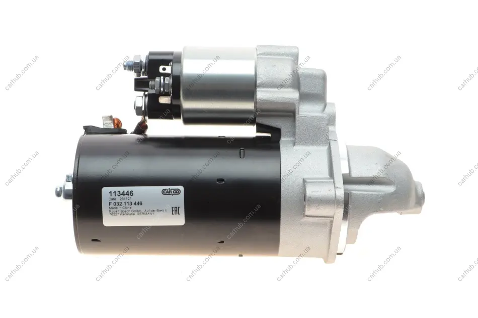 Стартер BMW 5 (E34/E39/E60)/7 (E38/E65-E67)/X5 (E53) 2.5/3.0D 93-10 (12V/2.2kw) (z=9) M51/M57 = 113446 HC- CARGO F 032 113 446 (фото 1)