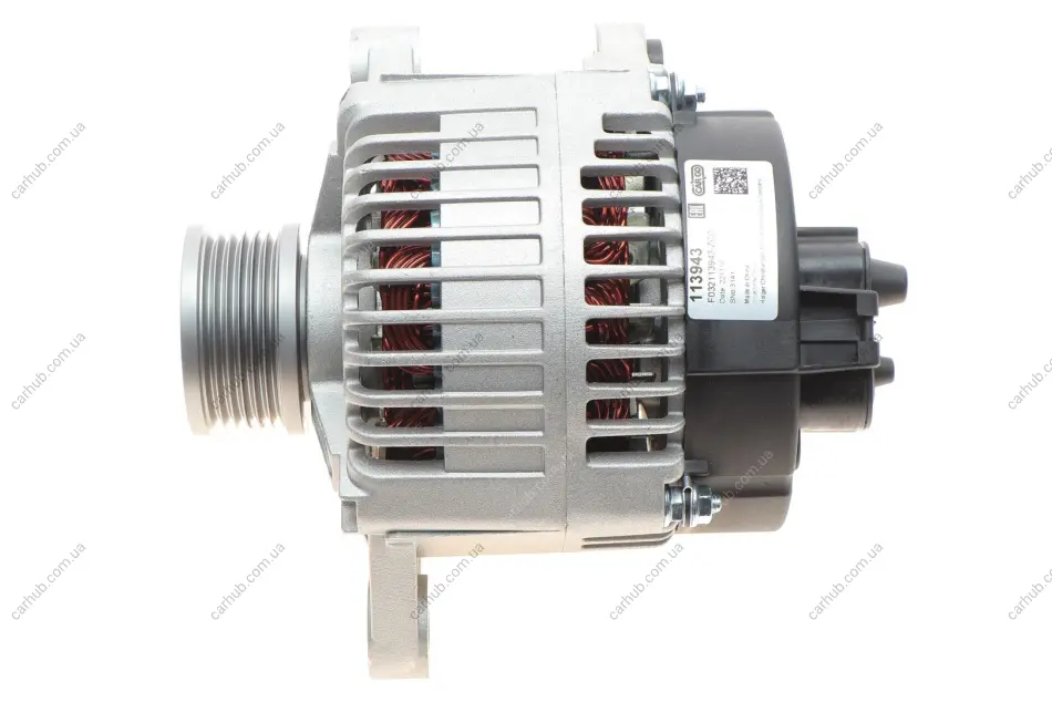 Генератор Fiat Brava/Doblo/Punto/Lancia Lybra 1.9D/JTD 98- (14V/100A) = 113943 CARGO F 032 113 943 (фото 1)