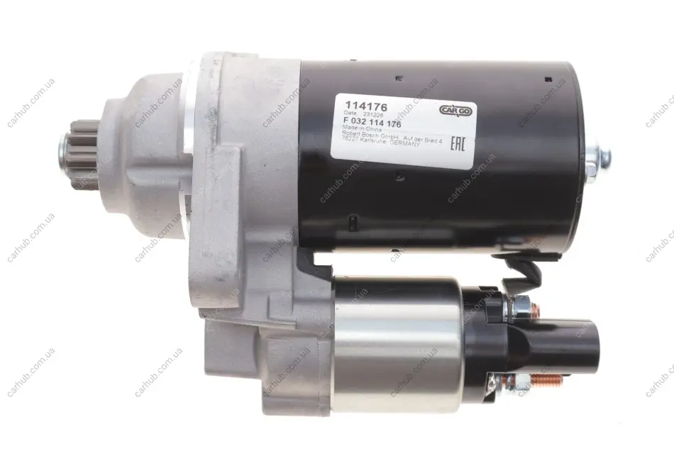 Стартер Audi A3/Skoda Octavia/VW Golf 1.6 03-13 (12V/1kw) (z=10) = 114176 HC- CARGO F 032 114 176 (фото 1)
