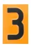Попереджуюча/інформаційна дошка, (EN) ADR warning board number 3 (1шт) CARGOPARTS CARGO-T052 (фото 1)