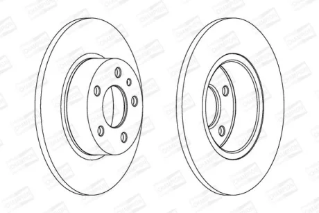 КОМПЛ.2 ШТ/ Гальмівний диск зад. Alfa Romeo 156 97-/Fiat Linea 07- (251*10) CHAMPION 561340CH