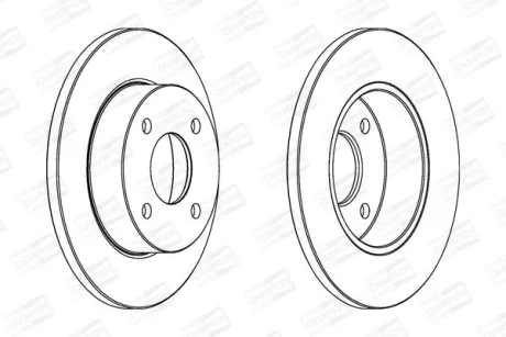 КОМПЛ.2 ШТ/ Гальмівний диск перед. Nissan Micra 92- CHAMPION 561663CH