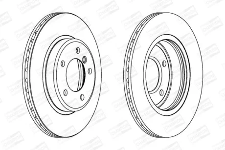 КОМПЛ.2 ШТ/ Гальмівний диск пер. BMW 3 (E46) 98- (300*22) CHAMPION 562090CH