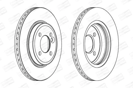 КОМПЛ.2 ШТ/ Гальмівний диск пер. MINI Cooper/One 01- (276*22) CHAMPION 562139CH