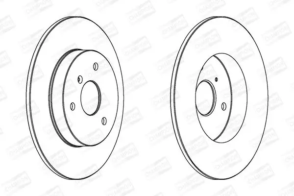 КОМПЛ.2 ШТ/ Гальмівний диск перед. Smart Fortwo -07, City-Coupe -04, Roadster -05 (280х38) CHAMPION 562155CH (фото 1)