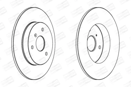 КОМПЛ.2 ШТ/ Гальмівний диск перед. Smart Fortwo -07, City-Coupe -04, Roadster -05 (280х38) CHAMPION 562155CH