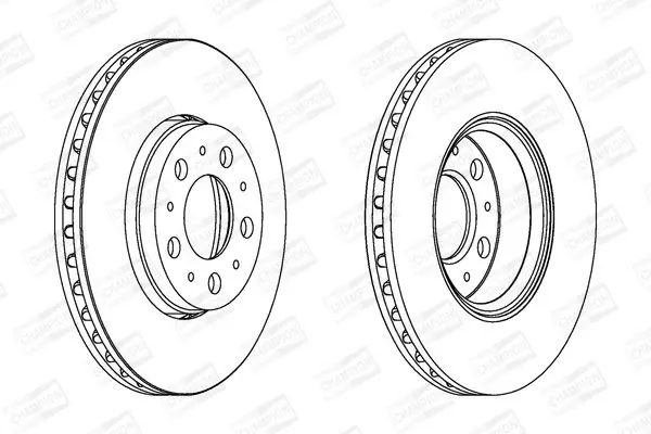 КОМПЛ.2 ШТ/ Гальмівний диск перед. Volvo S60, S80, V70, XC70 98- (286x26) CHAMPION 562244CH (фото 1)
