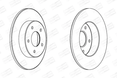 КОМПЛ.2 ШТ/ Гальмівний диск зад. Nissan Primera/Almera 00- (278*10) CHAMPION 562264CH