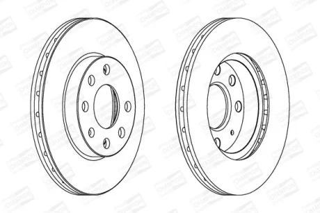 КОМПЛ.2 ШТ/ пер. Opel Corsa C (X01) 00- (240*20) CHAMPION 562290CH