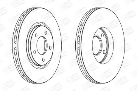 КОМПЛ.2 ШТ/ Гальмівний диск пер. Chrysler Voyager 00- (302*28) CHAMPION 562292CH