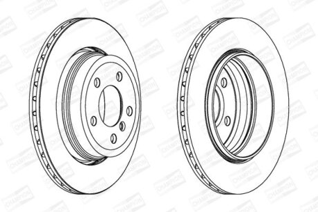 Гальмівний диск задн. BMW X3 (E83) 04-11 CHAMPION 562327CH-1