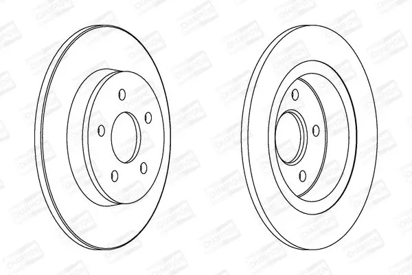 КОМПЛ.2 ШТ/ Гальмівний диск зад. FORD C-max,Focus II/Volvo C30,S40,V40/V50 03- (280*11, 16") CHAMPION 562411CH (фото 1)