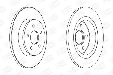 Гальмівний диск задн. C30/C70/C-Max/Focus/S40 (03-21) компл. 2шт CHAMPION 562411CH