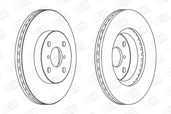 КОМПЛ.2 ШТ/ Гальмівний диск пер. Toyota Yaris 05- (258*22) CHAMPION 562421CH (фото 1)