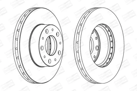 КОМПЛ.2 ШТ/ Гальмівний диск пер. Citroen Jumper, Fiat Ducato, Peugeot Boxer 06- (280*28) CHAMPION 562468CH