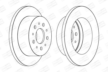 Гальмівний диск задн. Boxer/Ducato/Jumper (06-21) компл. 2шт CHAMPION 562526CH