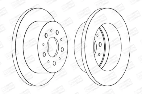 КОМПЛ.2 ШТ/ Гальмівний диск зад. Citroen Jumper/Fiat Ducato/Peugeot Boxer 06- (280*16, R15") CHAMPION 562526CH