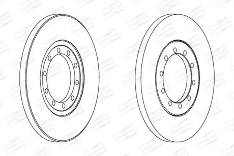 КОМПЛ.2 ШТ/ Гальмівний диск зад. Ford Transit V347 06- (280*16) CHAMPION 562537CH