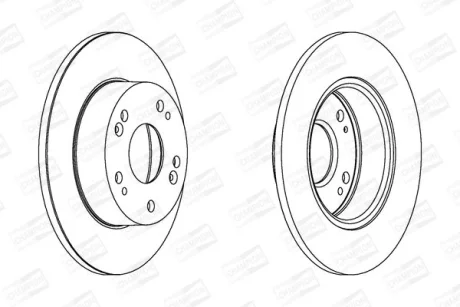 КОМПЛ.2 ШТ/ Гальмівний диск зад. Honda Accord 7 03- (260*10) CHAMPION 562542CH