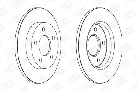 Гальмівний диск задн. Mazda 3/3/Axela (06-21) компл. 2шт CHAMPION 562560CH
