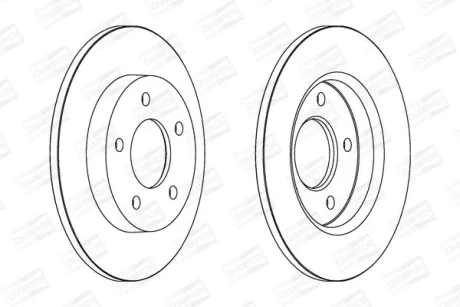 КОМПЛ.2 ШТ/ Гальмівний диск задн. Mazda 3 03- (265х11) CHAMPION 562560CH