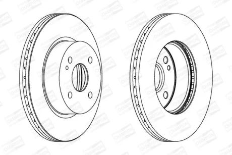 КОМПЛ.2 ШТ/ Гальмівний диск перед. MAZDA 2 07- CHAMPION 562564CH
