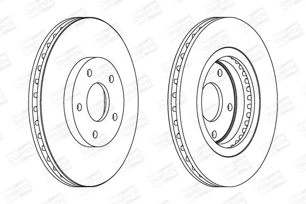 КОМПЛ.2 ШТ/ Гальмівний диск пер. Nissan Juke 10-19/Qashqai/X-Trail (T31) 07-13 (296x26) CHAMPION 562578CH (фото 1)