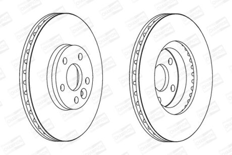 Гальмівний диск перед. Mondeo IV/S-MAX/Galaxy 06-15 (300x28) компл. 2шт CHAMPION 562628CH