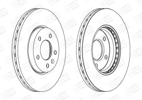 КОМПЛ.2 ШТ/ Гальмівний диск пер. Astra J/Cruze/Volt/Zafira C 09- (300*26) CHAMPION 562631CH