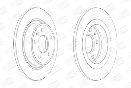 Гальмівний диск задн. Ampera/Astra/Cruze/Volt/Zafira (09-21) компл. 2шт CHAMPION 562640CH