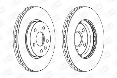 КОМПЛ.2 ШТ/ Гальмівний диск пер. Chevrolet Aveo 11-, Cruze 09-/ Opel Astra J 11- (276*26) CHAMPION 562642CH