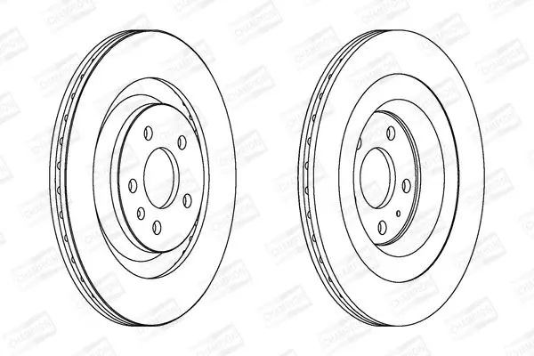 КОМПЛ.2 ШТ/ Гальмівний диск зад. Audi A4 B8/Q5 08- (330*22) CHAMPION 562645CH (фото 1)