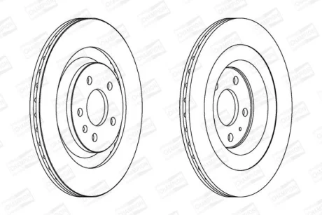 КОМПЛ.2 ШТ/ Гальмівний диск зад. Audi A4 B8/Q5 08- (330*22) CHAMPION 562645CH
