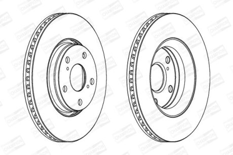 Гальмівний диск перед. Auris/Avensis/Corolla/Verso (06-18) компл. 2шт CHAMPION 562649CH