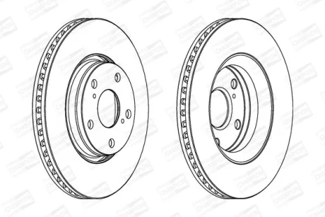 КОМПЛ.2 ШТ/ Гальмівний диск пер. TOYOTA Avensis (_T27_) 08- (295*26) CHAMPION 562649CH