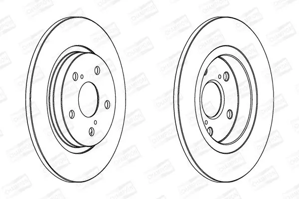 КОМПЛ.2 ШТ/ Гальмівний диск зад. Toyota Avensis (_T27_) 08- (290*11) CHAMPION 562659CH (фото 1)
