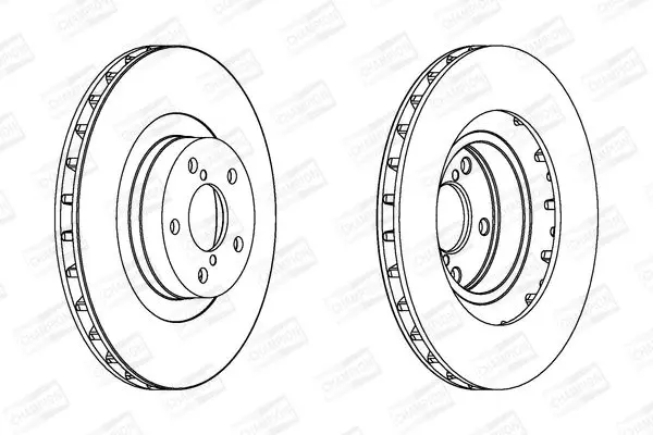 КОМПЛ.2 ШТ/ Гальмівний диск пер. SUBARU Forester 02-, Legacy 08-, Impreza, Outback 00- (293*24) CHAMPION 562677CH (фото 1)
