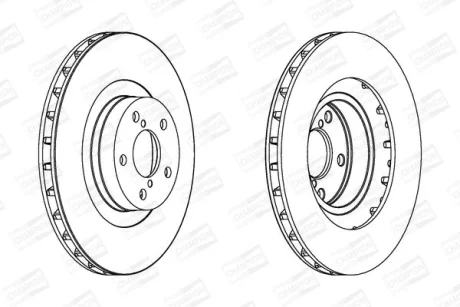 КОМПЛ.2 ШТ/ Гальмівний диск пер. SUBARU Forester 02-, Legacy 08-, Impreza, Outback 00- (293*24) CHAMPION 562677CH