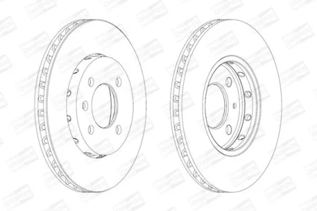 КОМПЛ.2 ШТ/ Гальмівний диск пер. VW UP! (256*22) CHAMPION 562727CH