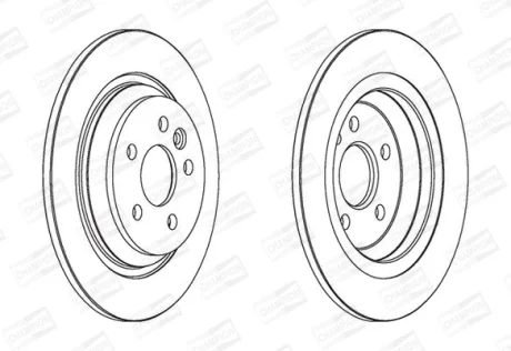КОМПЛ.2 ШТ/ Гальмівний диск зад. VOLVO S60 II, 80 II, V60, XC70 06- (300*11) CHAMPION 562741CH
