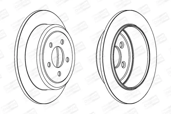 КОМПЛ.2 ШТ/ Гальмівний диск зад. Jeep Cherokee 08-/ Dodge Nitro 07- (316*12) CHAMPION 562917CH (фото 1)
