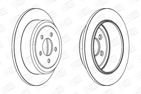 КОМПЛ.2 ШТ/ Гальмівний диск зад. Jeep Cherokee 08-/ Dodge Nitro 07- (316*12) CHAMPION 562917CH