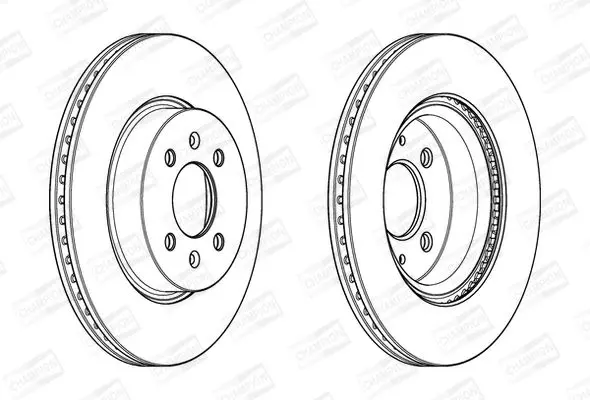 КОМПЛ.2 ШТ/ Гальмівний диск пер. Hyundai i20 14-/Kia Rio 11- (280*22) CHAMPION 562944CH (фото 1)